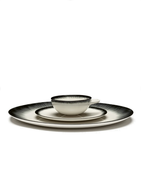 Dé Tableware Dessert plate White/Black  - SERAX